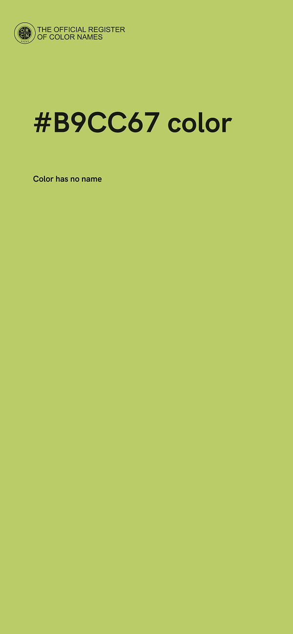 #B9CC67 color image