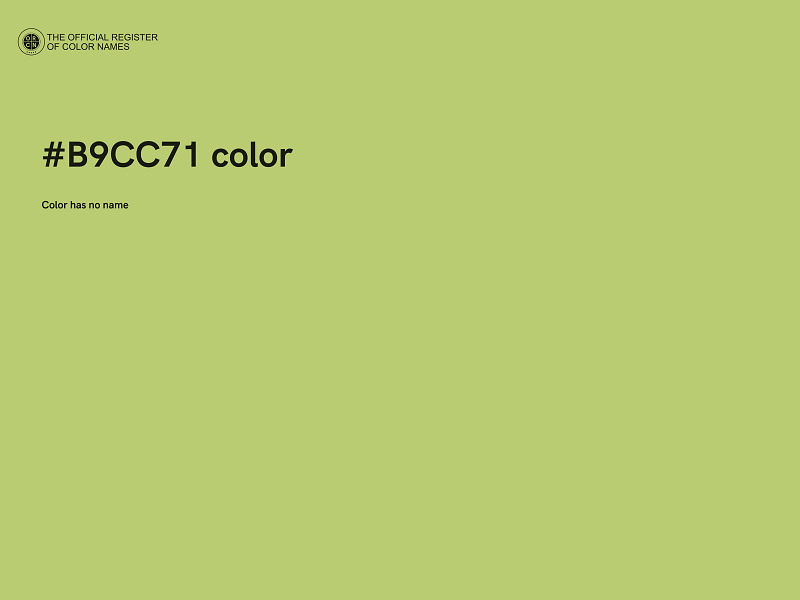#B9CC71 color image
