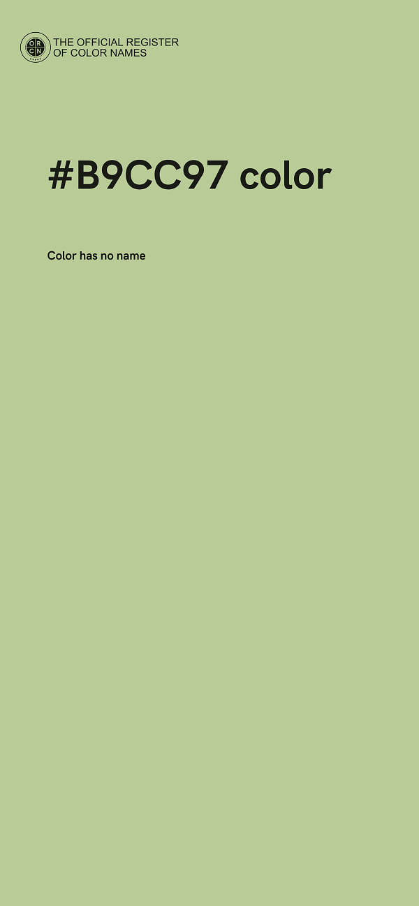 #B9CC97 color image