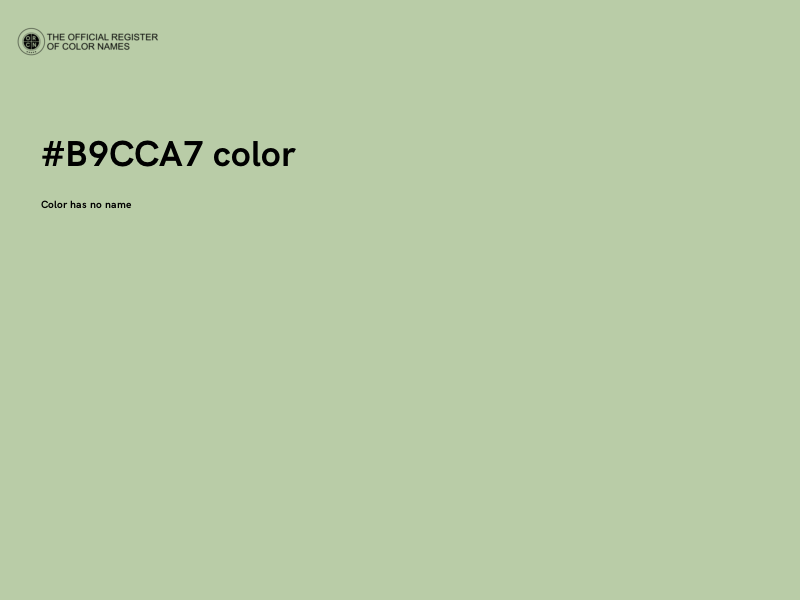 #B9CCA7 color image