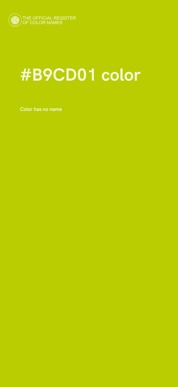 #B9CD01 color image