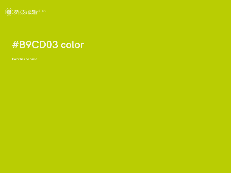 #B9CD03 color image