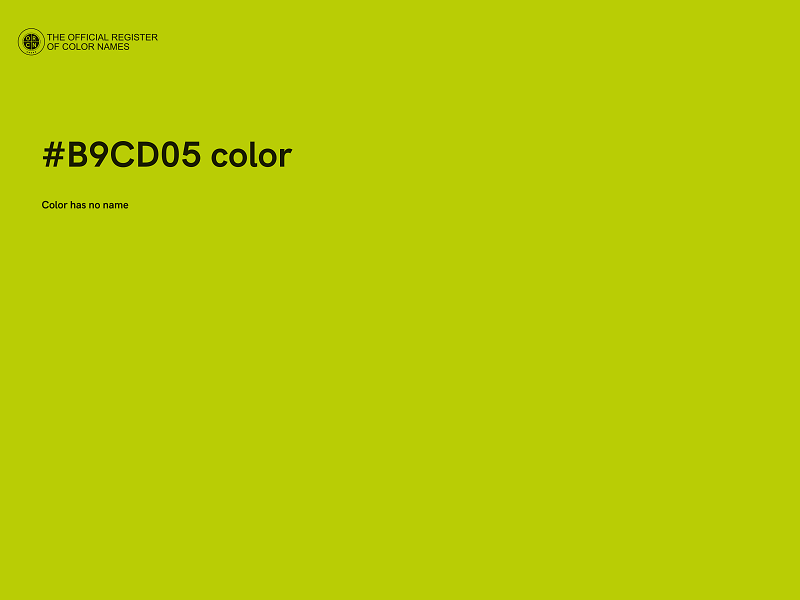 #B9CD05 color image