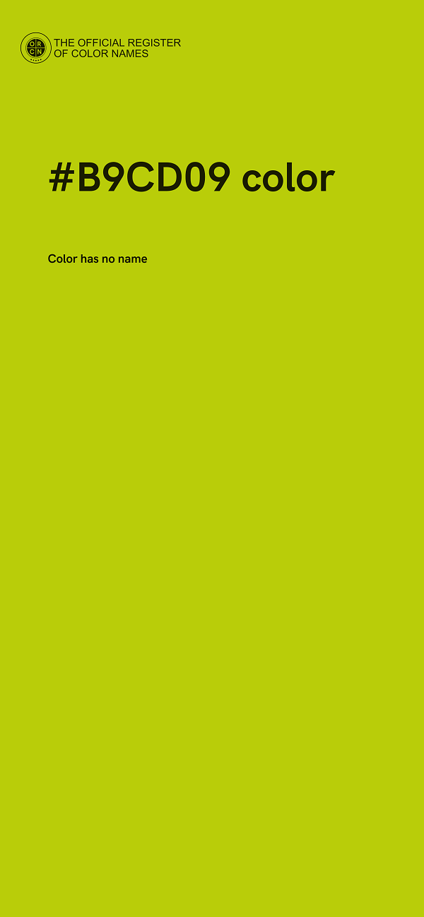 #B9CD09 color image