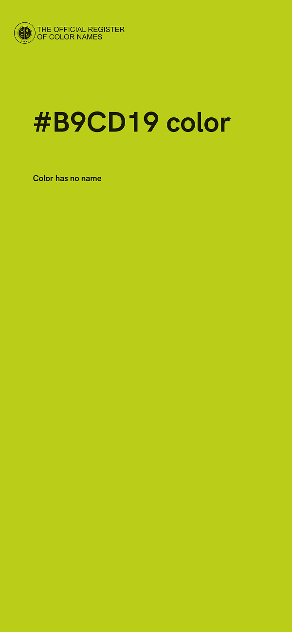 #B9CD19 color image