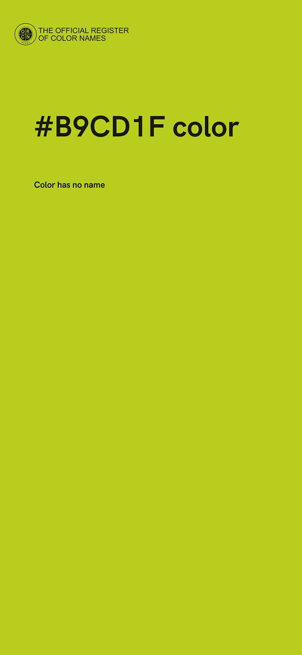 #B9CD1F color image