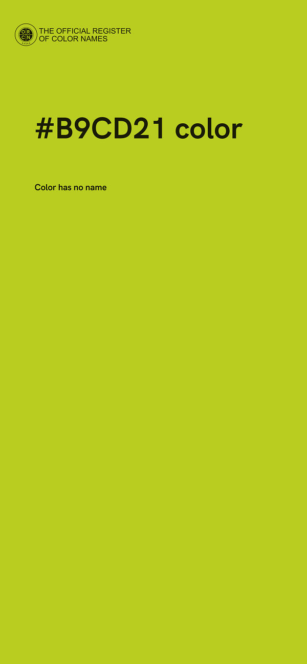#B9CD21 color image