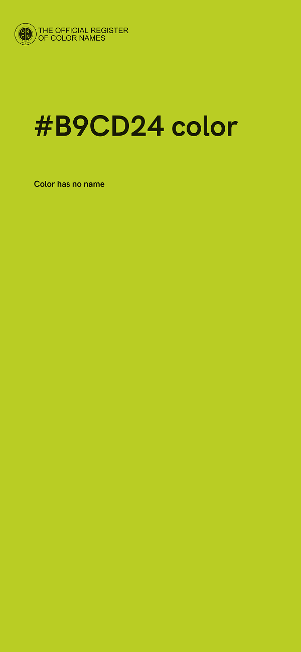 #B9CD24 color image
