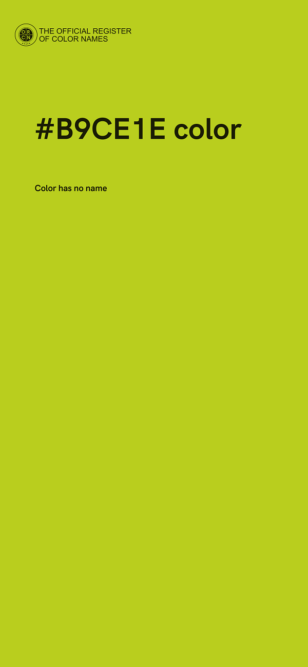 #B9CE1E color image