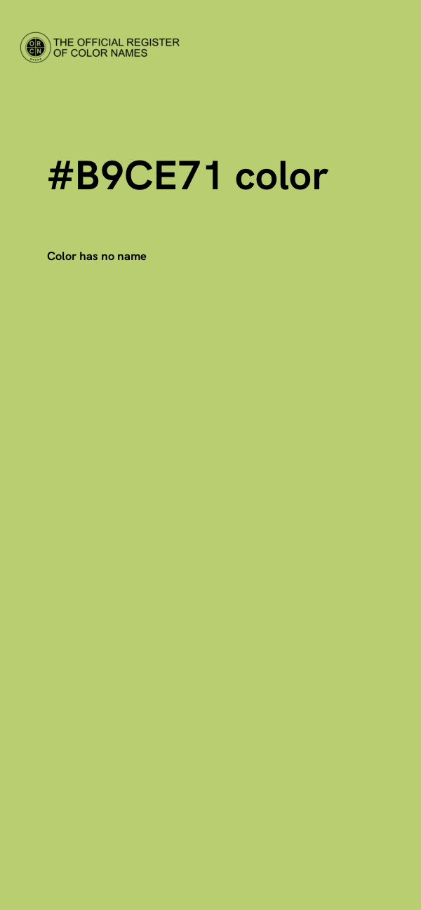 #B9CE71 color image