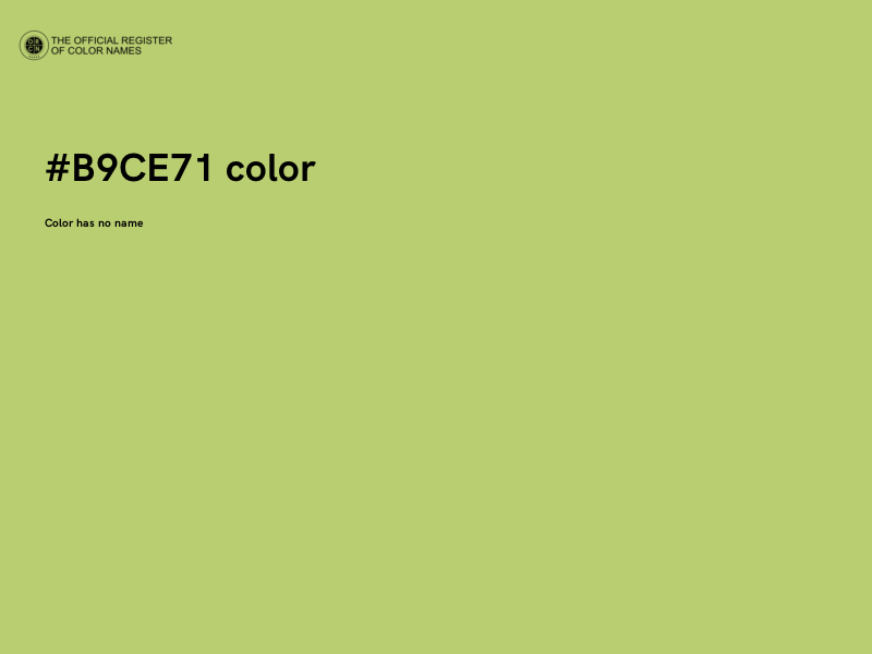 #B9CE71 color image