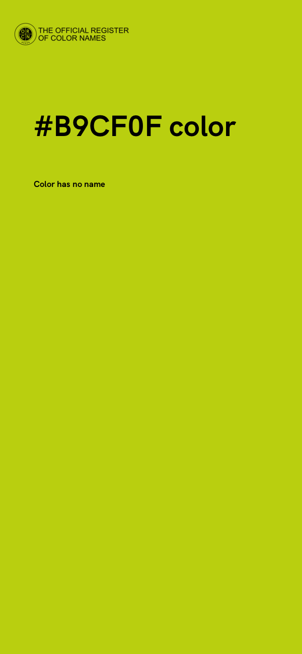 #B9CF0F color image