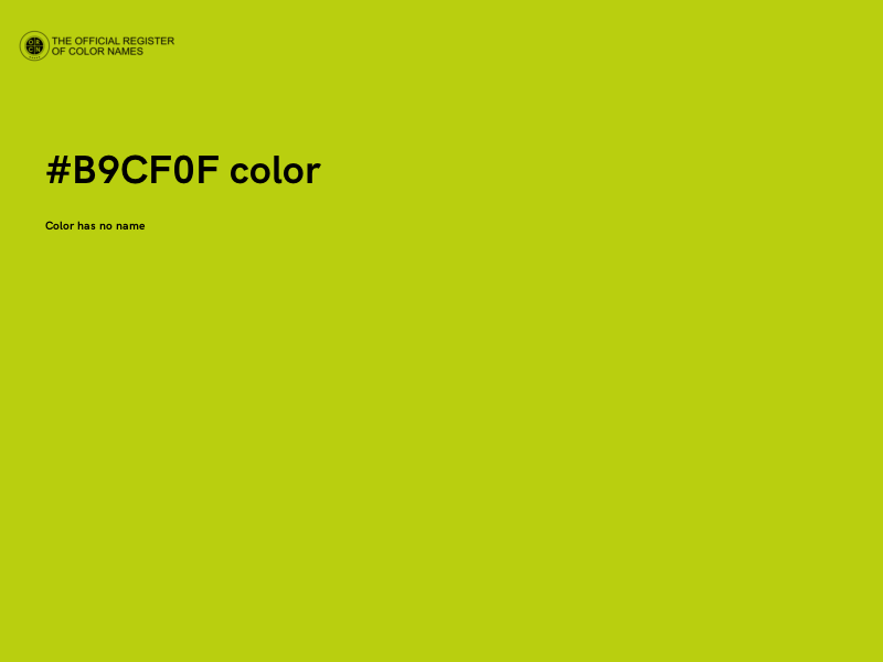 #B9CF0F color image
