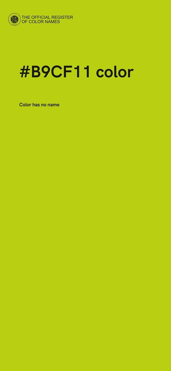 #B9CF11 color image