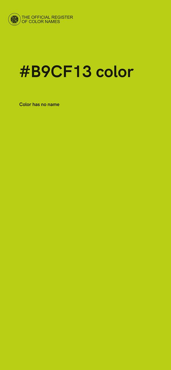 #B9CF13 color image