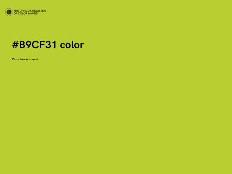 #B9CF31 color image