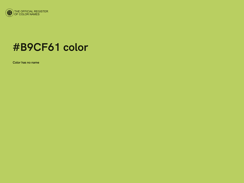 #B9CF61 color image