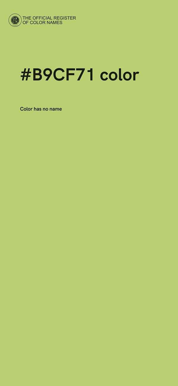 #B9CF71 color image
