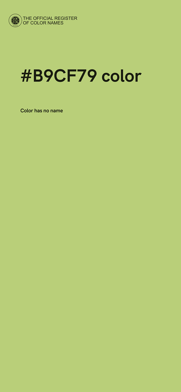#B9CF79 color image