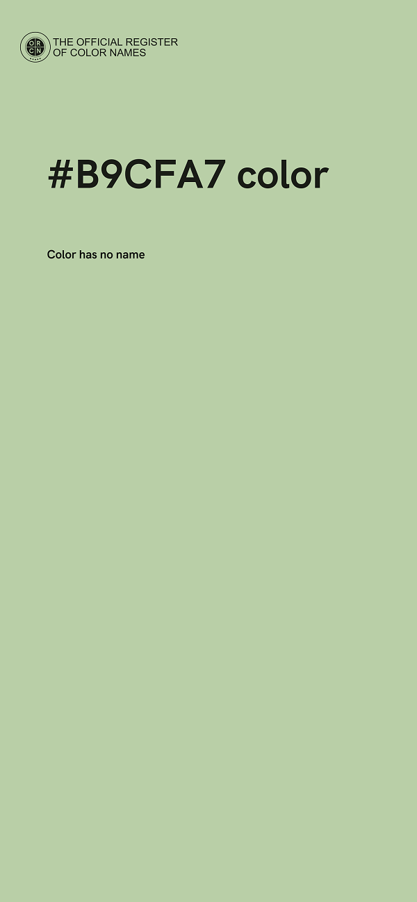 #B9CFA7 color image