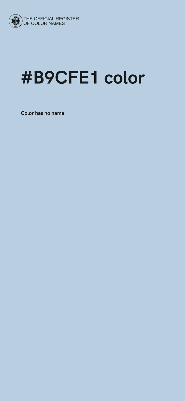 #B9CFE1 color image