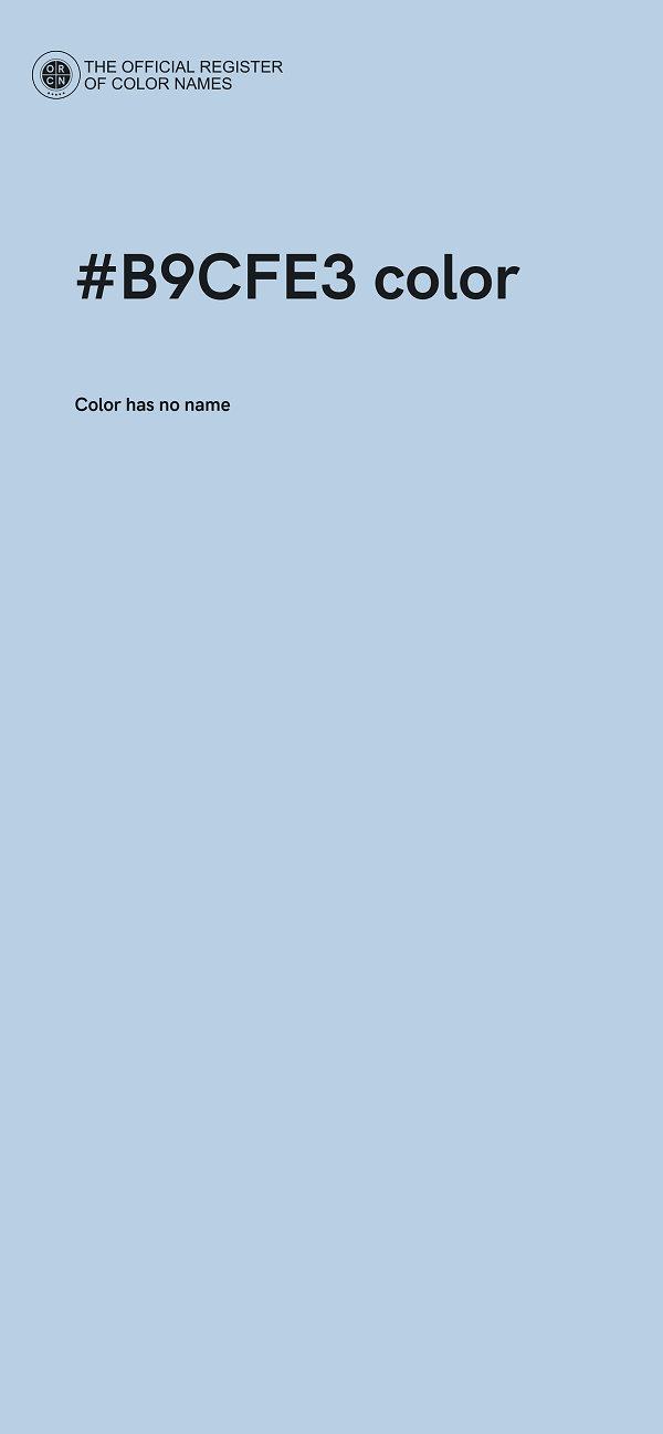 #B9CFE3 color image