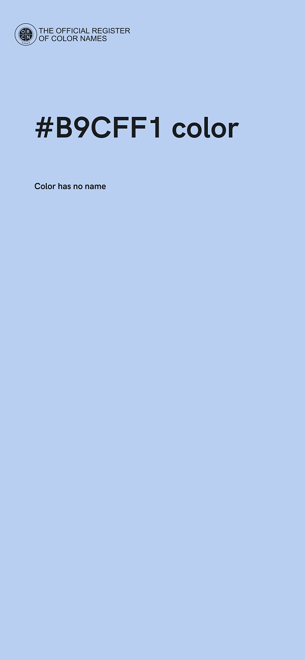 #B9CFF1 color image