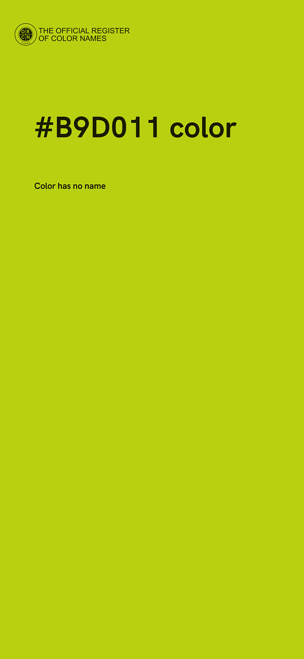 #B9D011 color image