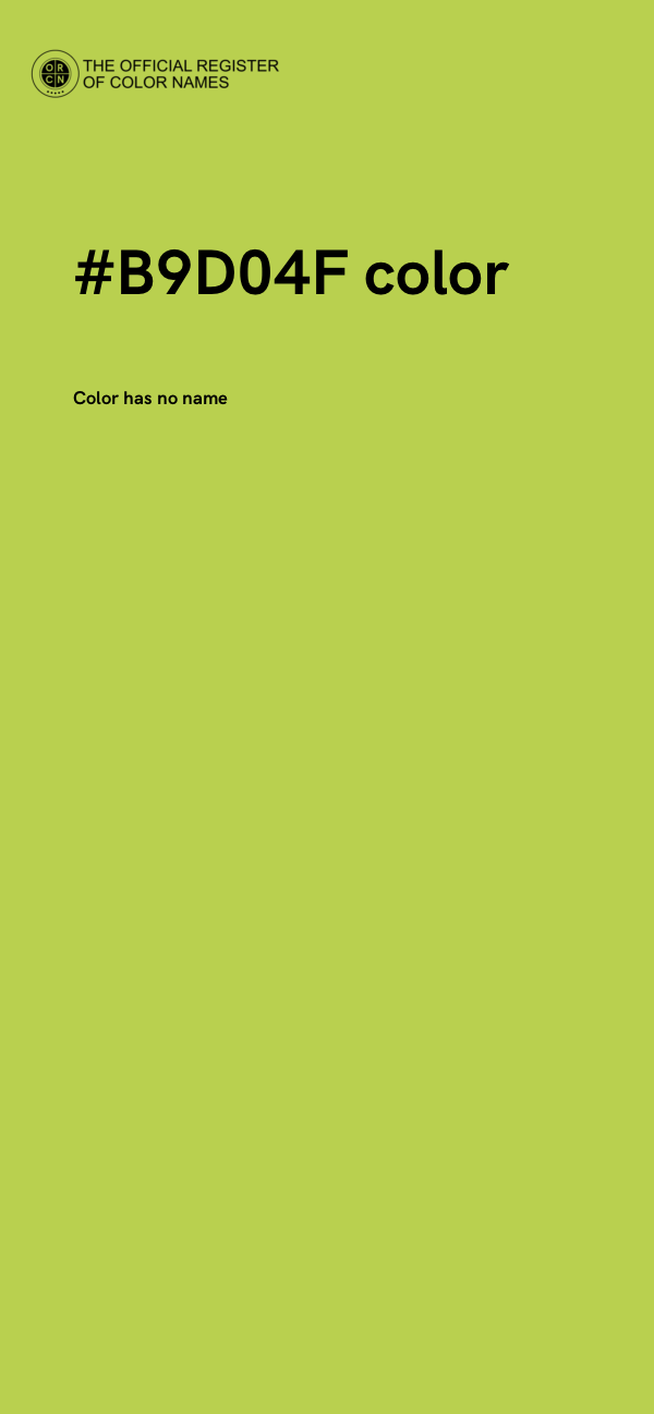 #B9D04F color image
