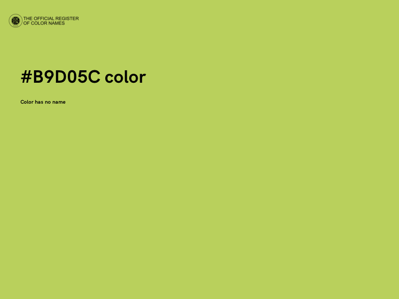 #B9D05C color image