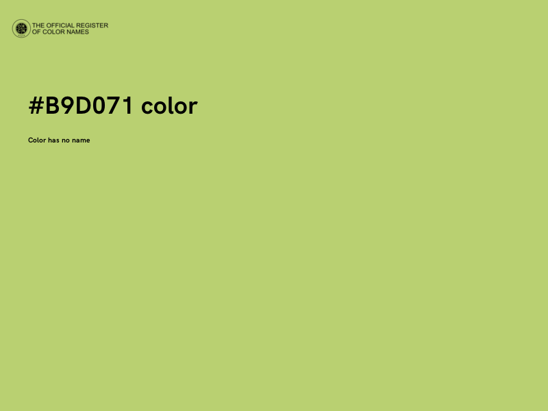 #B9D071 color image
