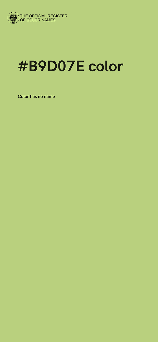 #B9D07E color image