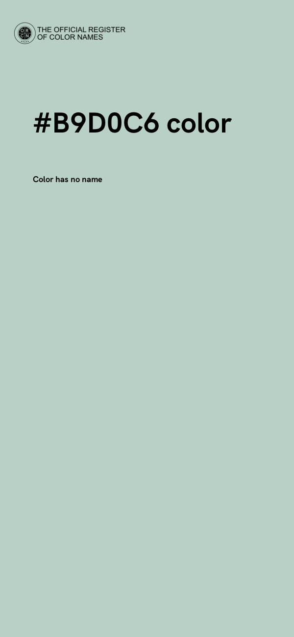 #B9D0C6 color image