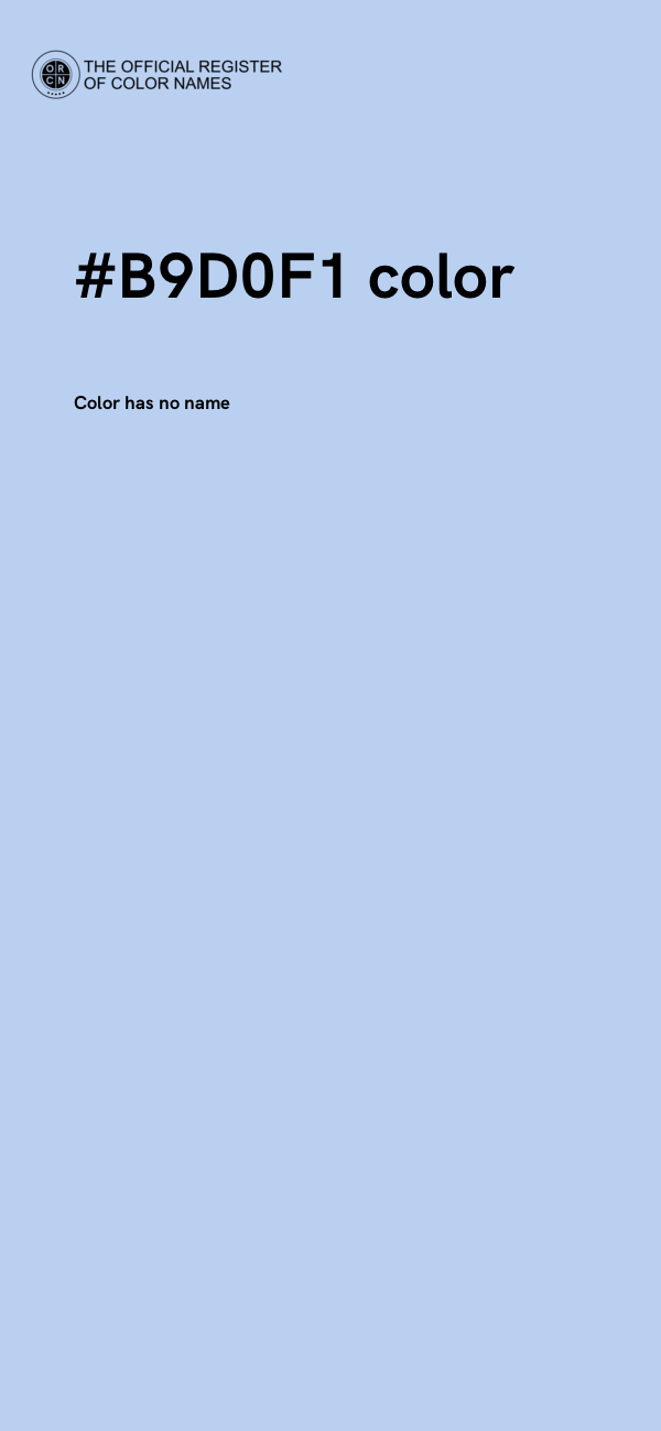 #B9D0F1 color image