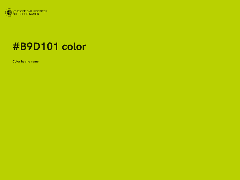 #B9D101 color image