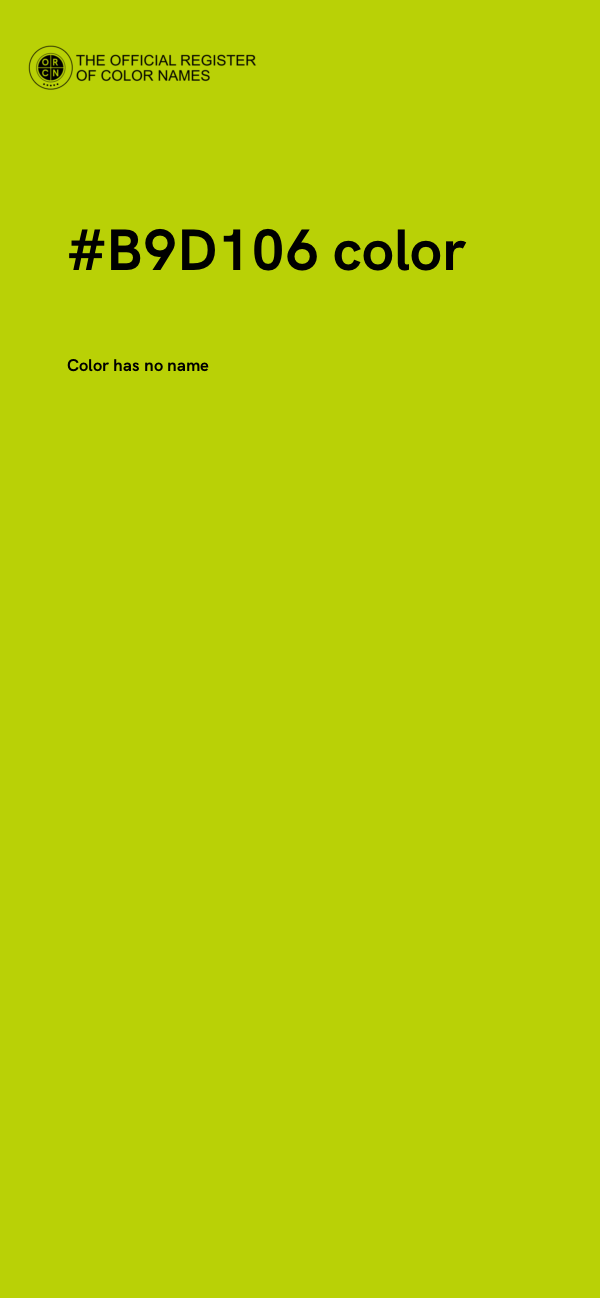 #B9D106 color image