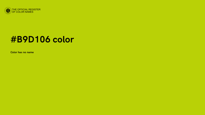 #B9D106 color image