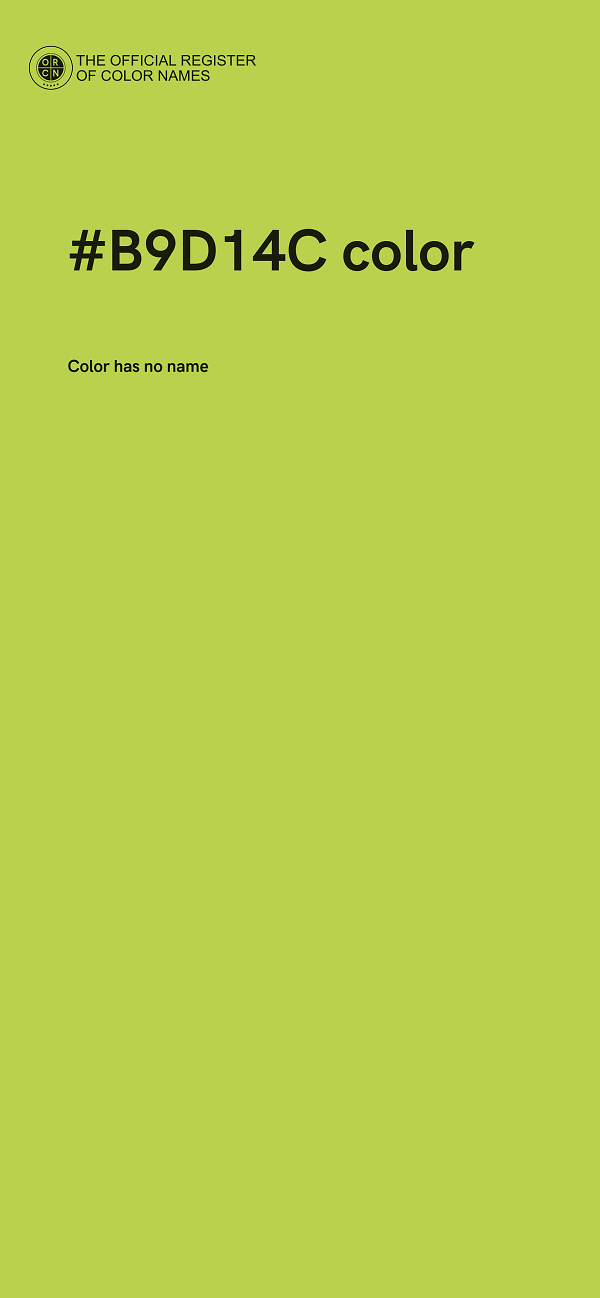 #B9D14C color image