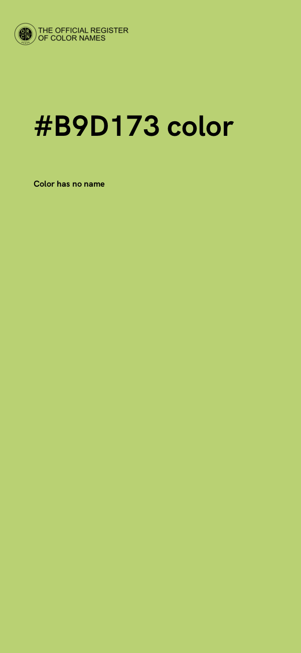 #B9D173 color image