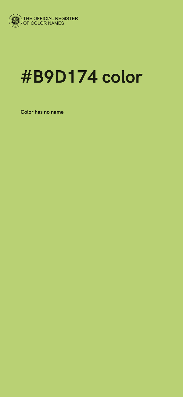 #B9D174 color image