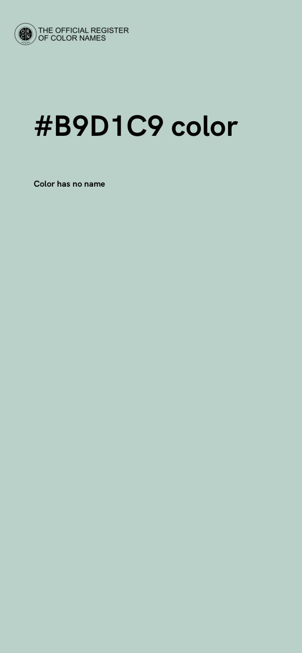 #B9D1C9 color image