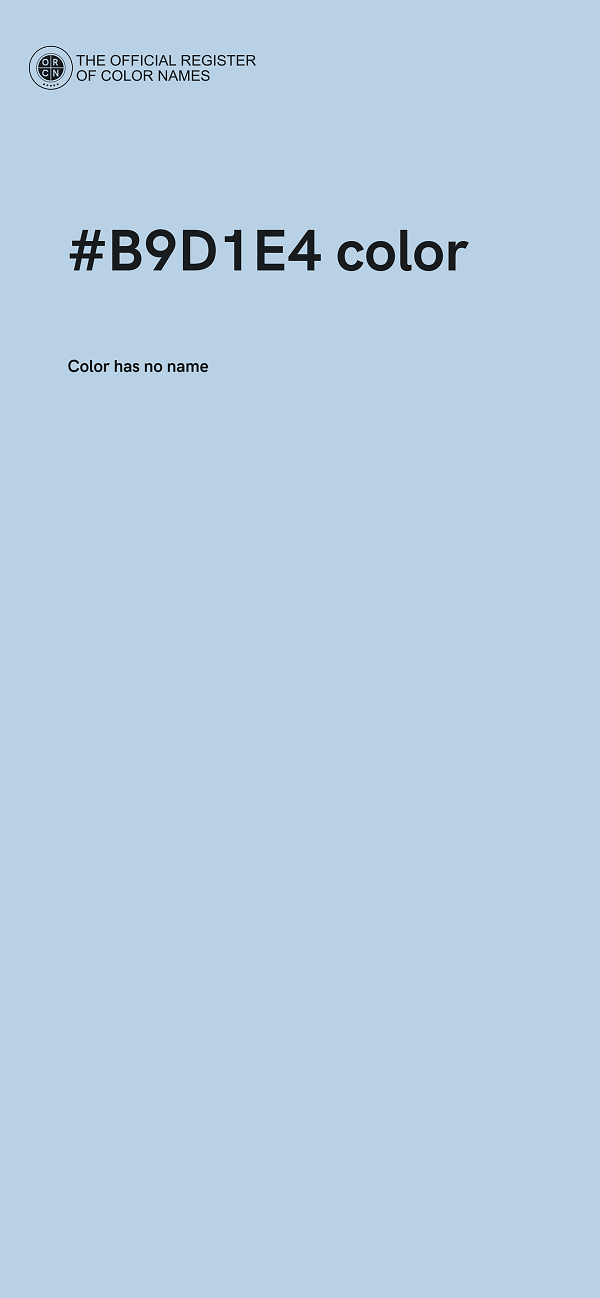#B9D1E4 color image