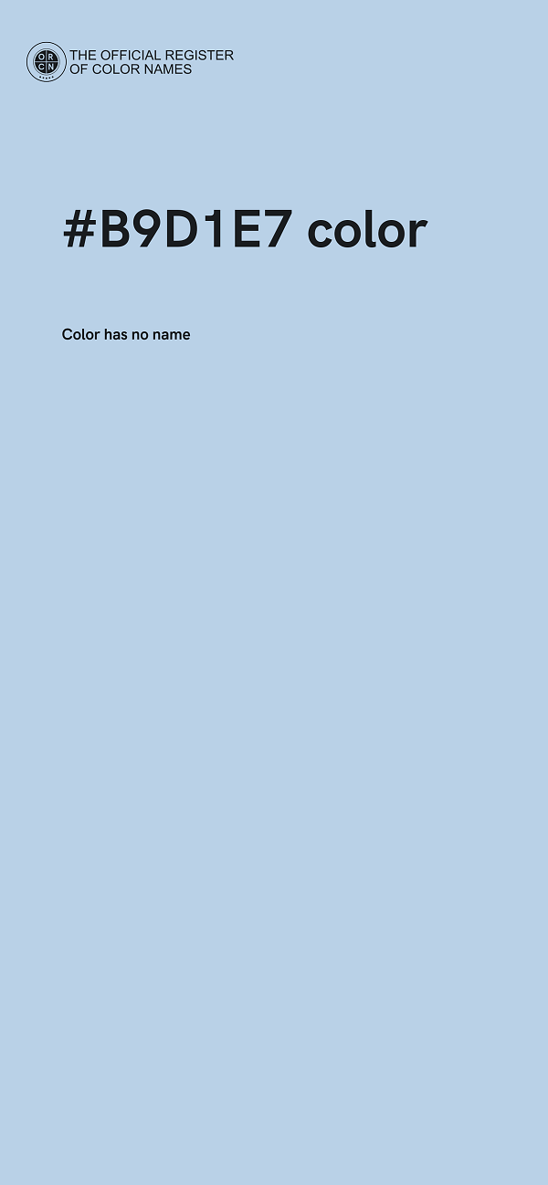 #B9D1E7 color image