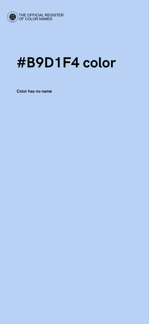 #B9D1F4 color image