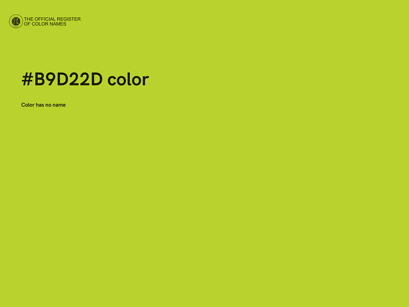 #B9D22D color image