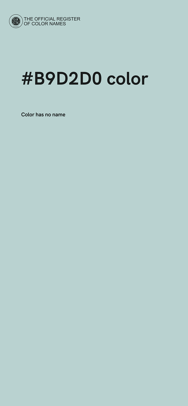 #B9D2D0 color image