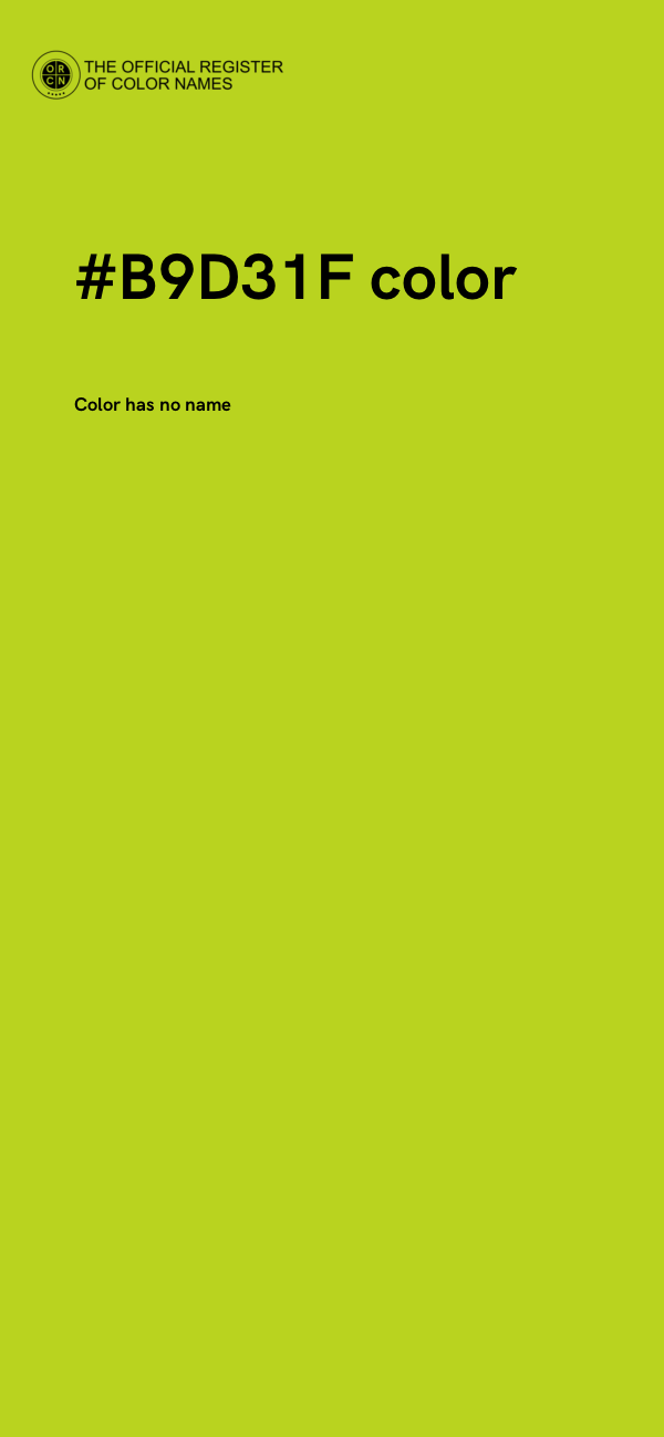 #B9D31F color image