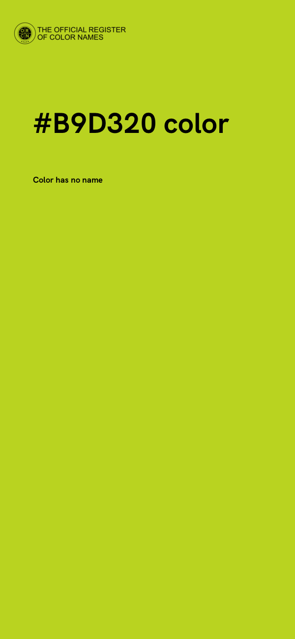 #B9D320 color image