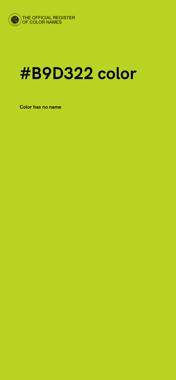 #B9D322 color image