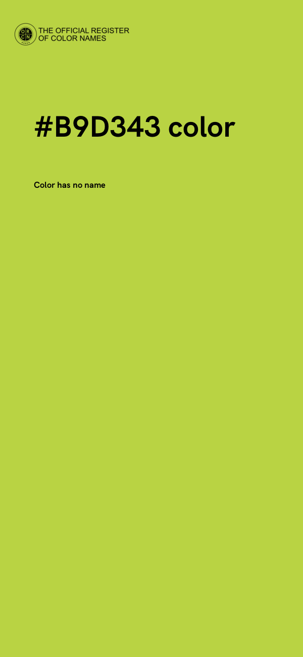 #B9D343 color image